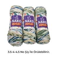 İH9770 - 450 gr. (3 Adet) Nako Outlet Uzun Sarım İhraç Fazlası İp