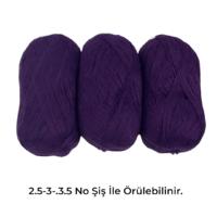 İH9778 - 300 gr. (3 Adet) Angora Mor İhraç Fazlası İp