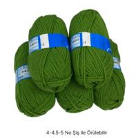 İH9852 - 486 gr. (5 Adet) Yumuşak Doku yeşil İhraç Fazlası İp