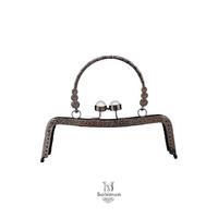İnci Tokalı Kulplu Çanta Klipsi - Burs (SN5) / 16 cm - Antrasit (Dikmeli)