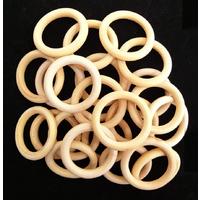 10 Adet İthal Pürüzsüz Ahşap Halka - 70 mm (7 cm)