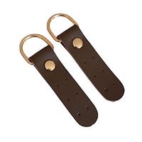 Kahverengi Deri Çanta Böce Çifti - 10x2 cm (Gold)