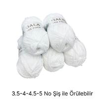 KD1837 - 486 gr. (5 Adet) İnce Kadife Beyaz İhraç Fazlası İp