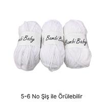 KD1884 - 300 gr. (3 Adet) Standart kalınlık kadife BEYAZ  İhraç Fazlası İp