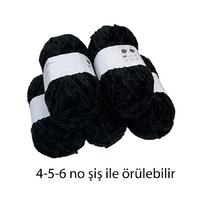 KD2289 - 550 gr. (5 Adet) Standart kalınlık Kadife Siyah İhraç Fazlası İp