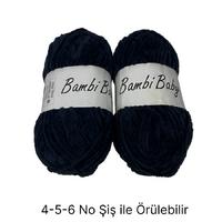 KD2453 - 220 gr. (2 Adet) Standart kalınlık kadife siyah İhraç Fazlası İp