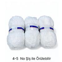 KD2459 - 316 gr. (3 Adet)  Puff ip beyaz İhraç Fazlası İp