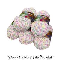 KD2679 - 530 gr. (5 Adet) İnce kadife benekli Kadife İhraç Fazlası İp