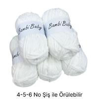 KD2711 - 566 gr. (5 Adet) Standart kalınlık beyaz Kadife İhraç Fazlası İp