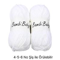 KD2914 - 200 gr. (2 Adet) Standart kalınlık Beyaz Kadife İhraç Fazlası İp