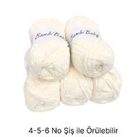 KD2954 - 570 gr. (5 Adet) Standart kalınlık Ekru Kadife İhraç Fazlası İp