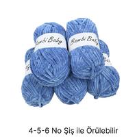 KD2958  - 500 gr. (5 Adet) Standart kalınlık Kadife İhraç Fazlası İp