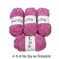 KD3095 - 430  gr. (4 Adet) Standart kalınlık Kadife İhraç Fazlası İp