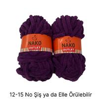 KD3384 - 400 gr. (2 Adet) Nako teddy outlet Kadife İhraç Fazlası İp