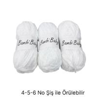 KD3394 - 290 gr. (3 Adet) Standart kalınlık kadife BEYAZ Kadife İhraç Fazlası İp