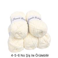 KD3405 - 500 gr. (5 Adet) Standart kalınlık kadife KREM Kadife İhraç Fazlası İp