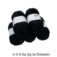 KD3461 - 540 gr. (5 Adet) Standart kalınlık kadife Siyah Kadife İhraç Fazlası İp