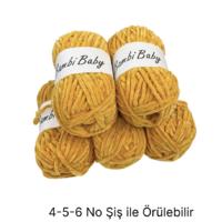 KD3462 - 500 gr. (5 Adet) Standart kalınlık  Kadife İhraç Fazlası İp