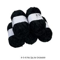 KD3654 - 550 gr. (5 Adet) Standart kalınlık kadife siyah Kadife İhraç Fazlası İp