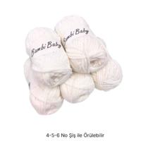 KD3714 - 580 gr. (5 Adet) Standart kalınlık kadife ekru Kadife İhraç Fazlası İp