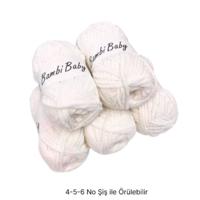 KD3725 - 500 gr. ( 5 Adet) Standart kalınlık kadife ekru Kadife İhraç Fazlası İp