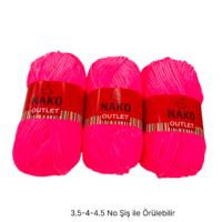 KD3753 - 610 gr. (3 Adet) İnce kadife nako outlet  Kadife İhraç Fazlası İp