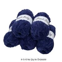 KD3784 - 540 gr. (5 Adet) Standart kalınlık kadife lacivert Kadife İhraç Fazlası İp