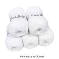 KD3786 - 540 gr. (5 Adet) Standart kalınlık kadife beyaz Kadife İhraç Fazlası İp
