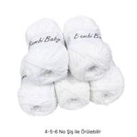 KD3886 - 580 gr. (5 Adet) Standart kalınlık Beyaz Kadife İhraç Fazlası İp