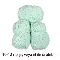 KD666 - 930 gr. (3 Adet)  Kalın Havlu Su Yeşili Kadife İhraç Fazlası İp