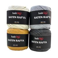 Knit Me Saten Rafya - Düz Renk