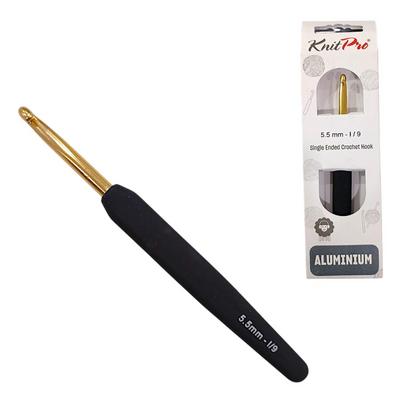 KnitPro Yumuşak Saplı  Altın Kancalı Tığ - 5.5mm
