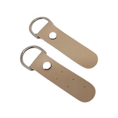 Koyu Bej Deri Çanta Böce Çifti - 10x2 cm (Gümüş)