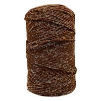 Koyu Kahverengi - Gold Simli 1.5 mm Simli Slim Supla (Supra) Çanta ve Runner İpi - 180-200 gr. 200 mt.