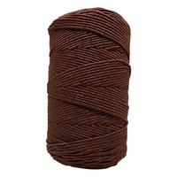 Koyu Kahverengi - Simli 1.5 mm Simli Slim Supla (Supra) Çanta ve Runner İpi - 180-200 gr. 200 mt.