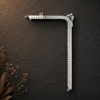 L Model Dikmeli Metal Çanta/Bursu 18.5 cm - GÜMÜŞ