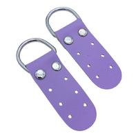 Lila Deri Çanta Böce Çifti - 10x3 cm (Gümüş)