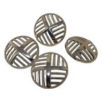 Lüx1 - 28 mm Gümüş Lüx (Lüks) Metal Düğme (4 Adet)