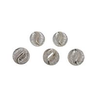 Lüx18 - 18 mm Gümüş Lüx (Lüks) Metal Düğme (5 Adet)