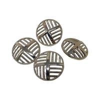 Lüx2 - 25 mm Gümüş Lüx (Lüks) Metal Düğme (4 Adet)