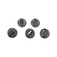 Lüx20 - 18 mm Antrasit Lüx (Lüks) Metal Düğme (5 Adet)
