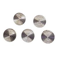 Lüx21 - 22 mm Gümüş Lüx (Lüks) Metal Düğme (5 Adet)