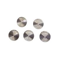 Lüx22 - 18 mm Gümüş Lüx (Lüks) Metal Düğme (5 Adet)