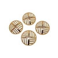 Lüx6 - 25 mm Gold Lüx (Lüks) Metal Düğme (4 Adet)