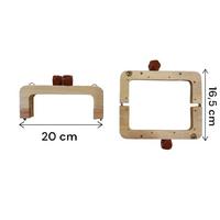 M10 Kahverengi - Ahşap Bambu Çanta Bursu / Çanta Çerçevesi