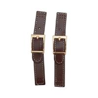 MANG Deri Tokalı Çanta Kulağı Çifti 14x2 cm - Kahverengi