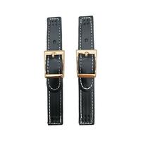 MANG Deri Tokalı Çanta Kulağı Çifti 14x2 cm - Siyah