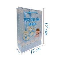 Mavi Hoş Geldin Bebek Poşeti - 17x12x5