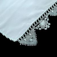 Mint Yeşili İğne Oyalı Namaz Örtüsü - Çeyizlik Namaz Başörtüsü - 135x65 cm