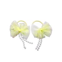 Model 6 - Kurdele Model Bağlama Çocuk Tokası - Sarı